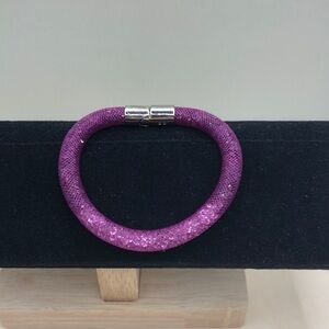 Swarovski sturdust mesh crystal bracelet dressy sparkling statement look.